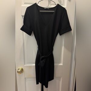 Zara Black V-Neck Dress